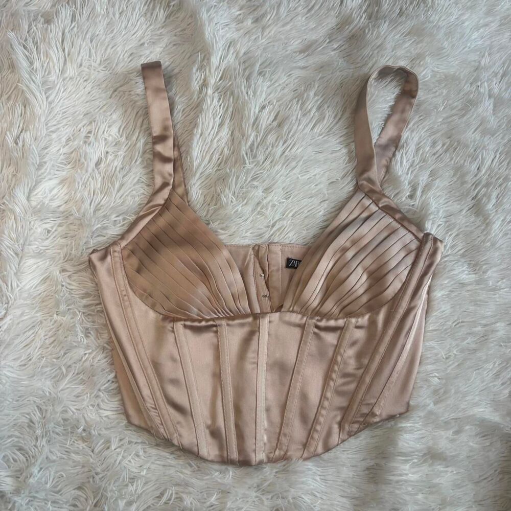 Zara Women's Tan and Pink Corset